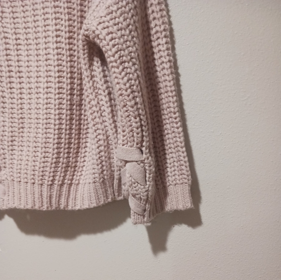 Final $5 3/$12 Witty Fox "Ladies Lace Back Sweater 3/4 Sleeves" Sz. S Di… - Picture 2 of 5